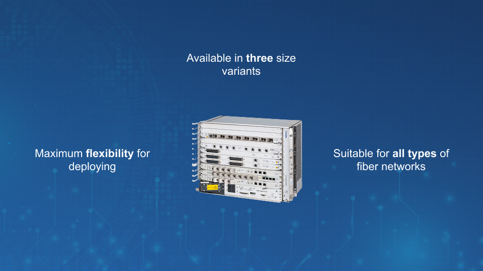 Nokia Lightspan Access Node FX high-capacity modular fiber access platform with SDN support.