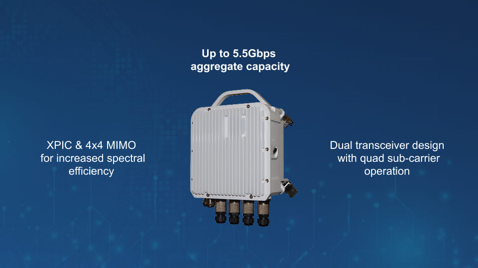 Navigator Dual Transceiver Radio, 18GHz, TR1560, B1, Standard Channel Bandwidth, 100 Mbps / XCVR with QoS