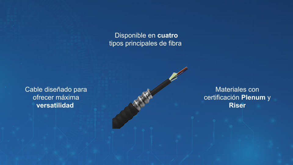 Cables de Fibra Óptica de Distribución para Interiores y Exteriores, Disponibles en Versiones Monomodo y Multimodo